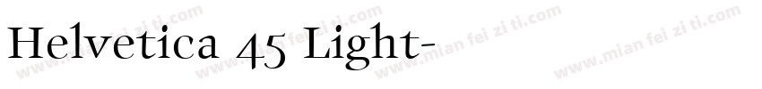 Helvetica 45 Light字体转换
